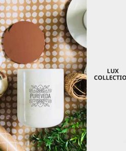 Lux Collection Pureveda Luxury Home Fragrance Candle Marble Container